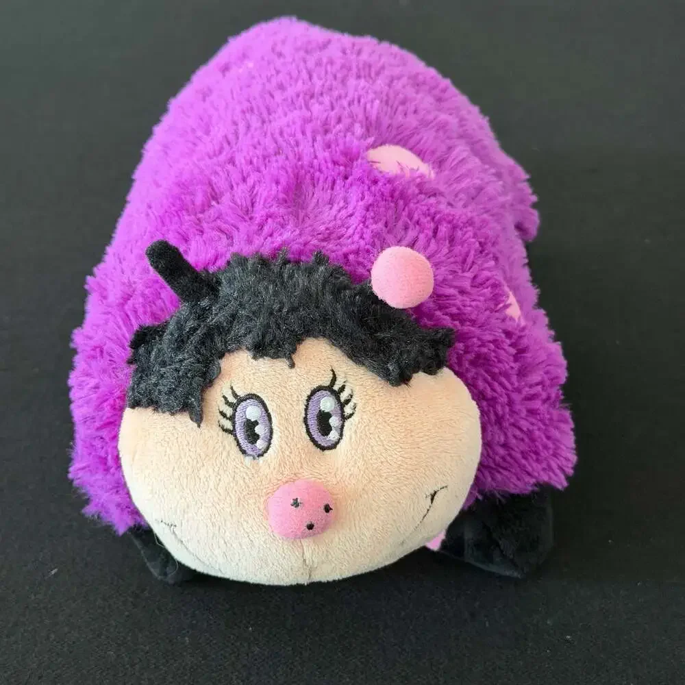 Pillow Pets Pee-Wees Purple Ladybug Plush Pillow